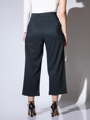 Image of Leriya Fashion Women's Ankle Fit High Rise Trousers High-Waisted Pant| Korean Trousers