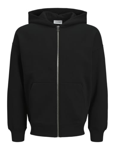 JACK & JONES Sudadera con Capucha para Hombre, Monocolor, Negro, M