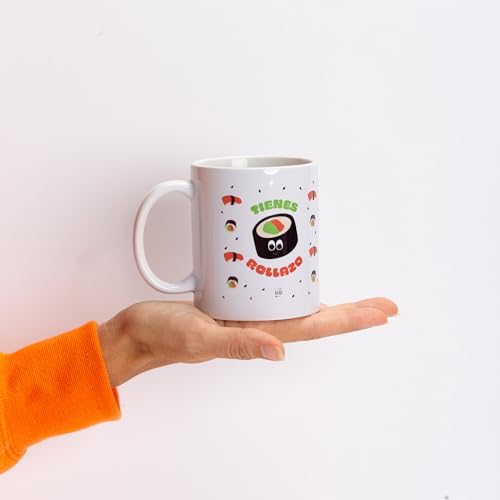 Miniatura 2 de UO Taza de regalo con mensaje Tienes rollazo, regalo para amigas, regalo para amigos, regalo original de Navidad, regalo amigo invisible original, 350 ml, Cerámica