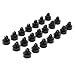 RTRHINOTUNING 100PCS Black Wheel Rim Lip Rivets Nuts of 7.5mm/0.3in Hole Replacement Plastic Rivets
