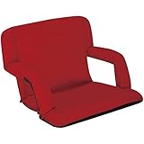 Naomi Home Venice Portable Reclining Seat with Armrest, Red, Grande