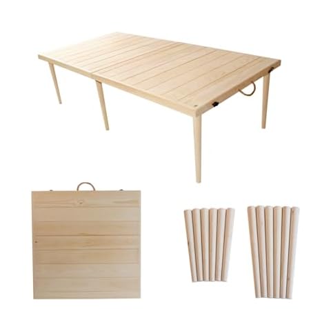 SRYBLT Folding Picnic Table,60 * 30 Inch,Boho Low Picnic Table,Wood Table for Picnic,Long Low Picnic Table for Outdoor, Beach,Picnic Table Comes with Two Sets of Legs(13 and 16 Inches),Natural Cover