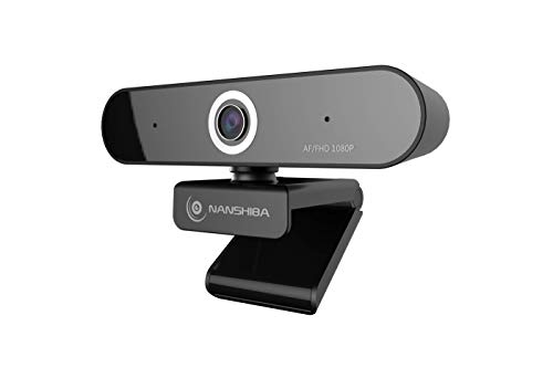 Full 1080P Webcam, Auto Focus Computer Camera, Face Cam with Dual Microphone