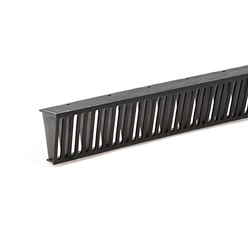 Timloc 3011/25BL 300 mm con 25 mm negro Pack de 10 rejillas de ventilación de 300 mm con flujo de aire de 25 mm Cover