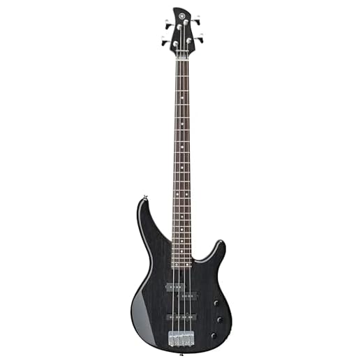 Yamaha 4 String Bass Guitar, Right Handed, Translucent Black, 4-String (TRBX174EW TBL)