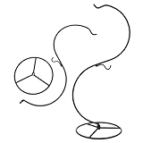 Veemoon Soporte para Macetas de Interior de Hierro Negro en Forma de S Soporte Colgante para Globo de Cristal 2 Piezas Decoración de Escritorio para Terrarios y Plantas de Aire
