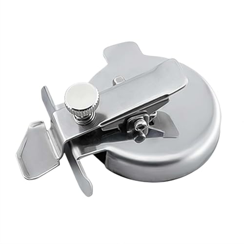 Guía magnética redonda para costuras, tornillo de ajuste de grosor, base magnética de acero inoxidable, diseño con borde curvo perfecto para dobladillos redondeados, cuellos y costuras circulares