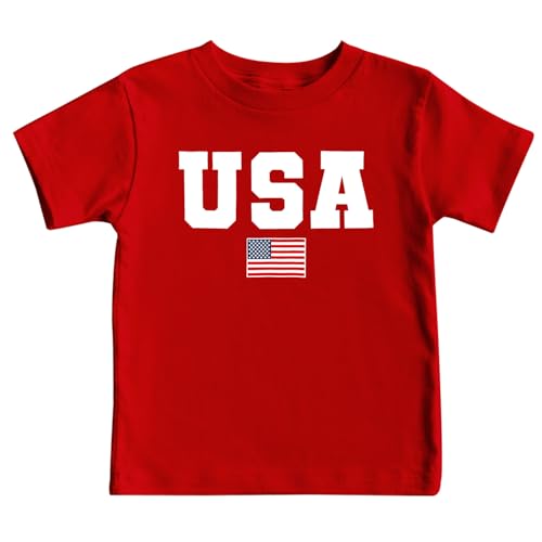 Image of 4th of July Shirts Toddler Boys Girls American Flag USA T-Shirt Kids Patriotic Tee Tops