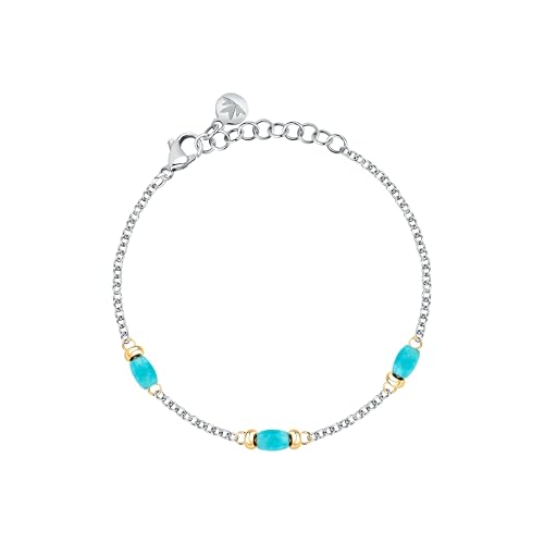 Materiali: Bracciale Morellato in acciaio con perle di agata colorate
