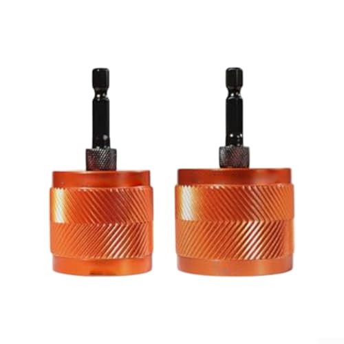 DAZZLEEX Ensemble de nettoyeur de tuyaux en cuivre avec tige hexagonale de 6,35 mm, comprend des tailles de 1,27 cm et 1,9 cm, têtes de brosse en acier inoxydable, corps en alliage d'aluminium, design