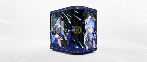 Hyte Y70 Hoshimachi Suisei Oficial Licenciado - Torre Média ATX Gaming PC Desktop Case - Vidro Temperado Panorâmico - Câmara Dupla - Chassi de Alto Fluxo de Ar - Cabo Riser PCIE 4.0 incluído - Azul