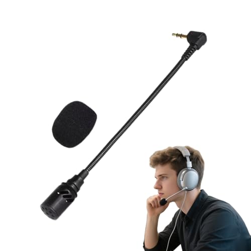 Microphone for Turtle Beach Headset, Replacement Mic 3.5mm Boom Detachable Microphone Game Mic Compatible with Headset On PS4 PS5 PC for Any Wireless Headset
