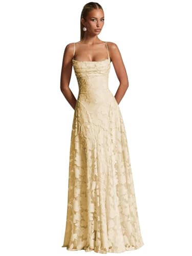 Mollyevers Spaghetti Strap Bridesmaid Maxi Dress