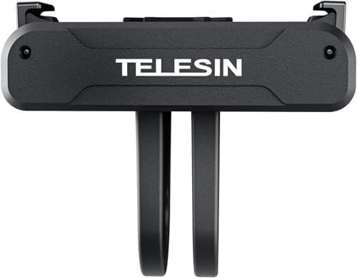TELESIN Magnetic Quick Release Adapter Mount for DJI Osmo Action 5pro/4/3 DJI Osmo 360 Accessories, with HyperMagnetic Force&Durable Metal Latches, Shock-Absorbing Silicone Pad, Ultra-Light Weight 18g