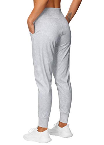 THE GYM PEOPLE Women's Joggers Pants Lightweight Athletic Leggings Tapered Lounge Pants for Workout, Yoga, Running (Medium, Tie Dye White) — view 3