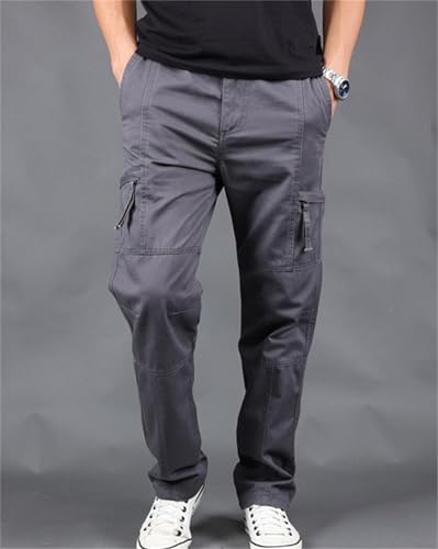 GPCHAN Cargo Pants for Men Multi Pockets Classic Casual Work Hiking Relaxed Fit Chino Pants2