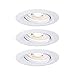 Produktbild Paulmann 94293 Nova Mini LED Einbauleuchte Coin 3er Set rund schwenkbar 3x4W Deckeneinbaustrahler Weiß matt Einbaulampe Aluminium Warmweiß 2700K