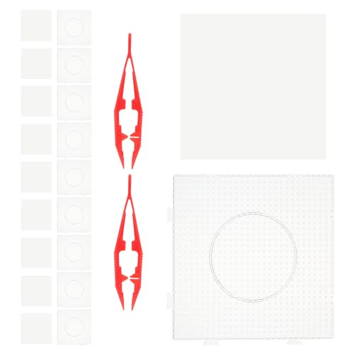 Plaques à perles à repasser transparentes anti-erreur avec pince de précision OATIPHO