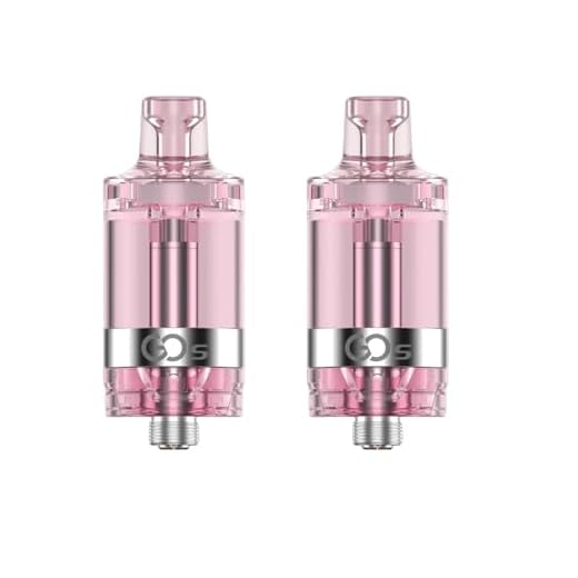 INNOKIN Go S MTL Tank, Sliding Top Fill Design, Disposable Tank, Adjustable Airflow, Smooth MTL Vaping, 2ml Cartridge Capacity, No Nicotine, Pack of 2, (Pink)