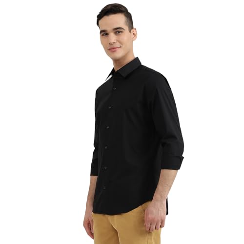 Image of United Colors of Benetton Men's Solid Relaxed Fit Shirts