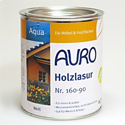 Preisvergleich Produktbild AURO Holzlasur, Aqua Nr. 160-52 Azur - 0,75L
