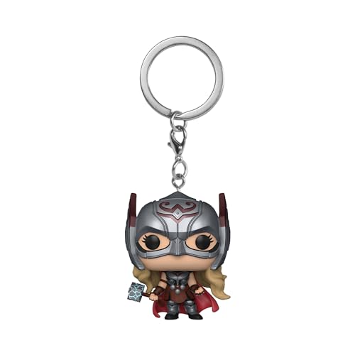 Funko Pop! Keychain: Marvel: Thor: Love and Thunder - Mighty Thor - Minifigura de Vinilo Coleccionable Llavero Original - Relleno de Calcetines - Idea de Regalo- Mercancia Oficial - Movies Fans
