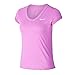 Nike Maglietta da Donna Nkct Dry, Donna, T-Shirt, CQ5364, Viola Nebula/Bianco, M