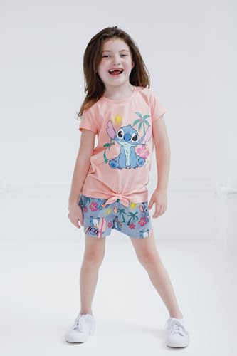 Disney Floral T-Shirt and Chambray Shorts Outfit Set Infant to Big Kid Sizes (12 Months - 14-16) - Image 3