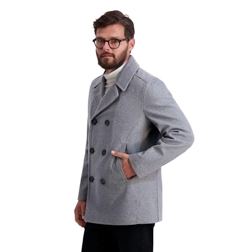 Image of Nautica Men's Wool Blend Peacoat - Double-Breasted Winter Coat, Regular, Big & Tall Sizes