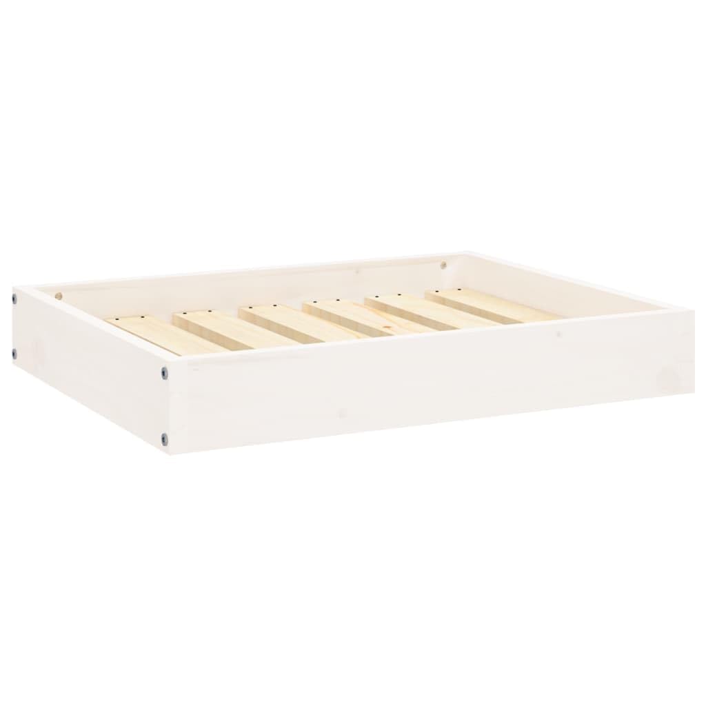 Panier de Chien Blanc en Bois pour Petit Moyen Chien et Chat Antidérapant