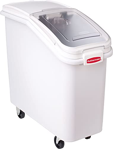 Rubbermaid 360088WHI ProSave Mobile Ingredient Bin, 20.57gal, 13 1/8w x 29 1/4d x 28h, White