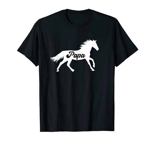 Mens Papa Horse Family Matching Costume Father T-Shirt, Black