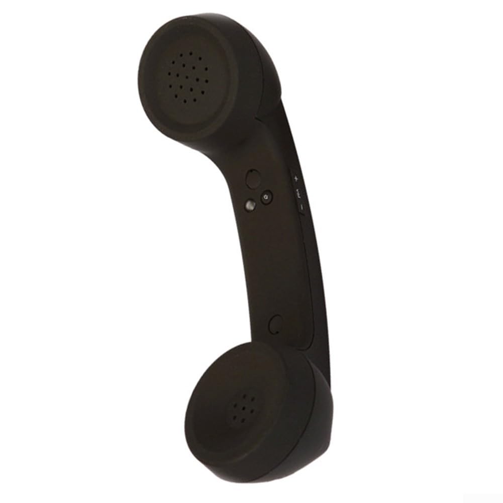 Auricular inalámbrico retro negro con micrófono externo y altavoz HD 8