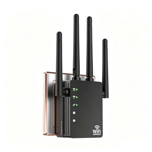 Image of WiFi Extender, Long Range WiFi Repeater, Dual Band WiFi Range Extender, Covers Up to 12880 Sq.ft, Easy Set Up for Home, 105 Device Compatibility, WiFi Extender Signal Booster