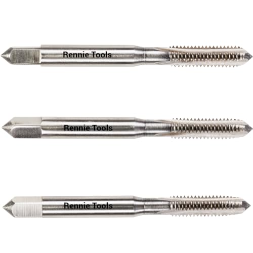 Rennie Tools - M4 x 0.7 HSS Metric Hand Tap Set. Includes 3 Pieces - 1st, 2nd & 3rd Cut (Taper Tap, Middle Tap, Bottom Tap (Plug Tap)) High Speed Steel for Threading Holes. 4mm Metric Tap Set 1 Rennie Tools - M4 x 0.7 HSS Metric Hand Tap Set. Includes 3 Pieces - 1st, 2nd & 3rd Cut (Taper Tap, Middle Tap, Bottom Tap (Plug Tap)) High Speed Steel for Threading Holes. 4mm Metric Tap Set