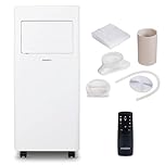 MEDION Climatiseur Mobile E701 (7000 BTU, 3-en-1, Refroidir, Déshumidification, Ventilation, jusqu'à 25m², kit de joint de fenêtre, mode sommeil, contrôle Télécommande, Écran, MD 37730)