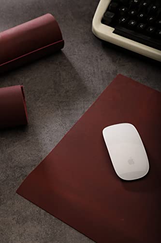 Wanderings Red Leather Sheets for Crafts – 3 Sheets (30x30 cm) + Cord (91cm) - Genuine Full Grain Buffalo Leather Squares - Great for Jewelry, Wallets, Leatherworking Arts and Crafts