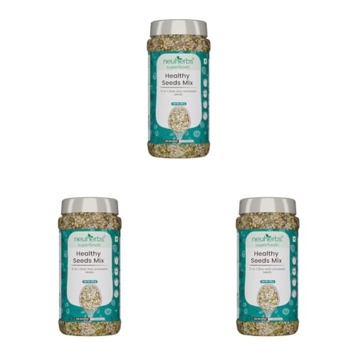 Image of Neuherbs 5 in 1 Healthy seeds mix for weight management, Pumpkin, Sunflower, Watermelon, Flax & Chia Seeds | Improved digestion, healthy heart with Omega-3 & protein support- 200gm Trail mix seeds