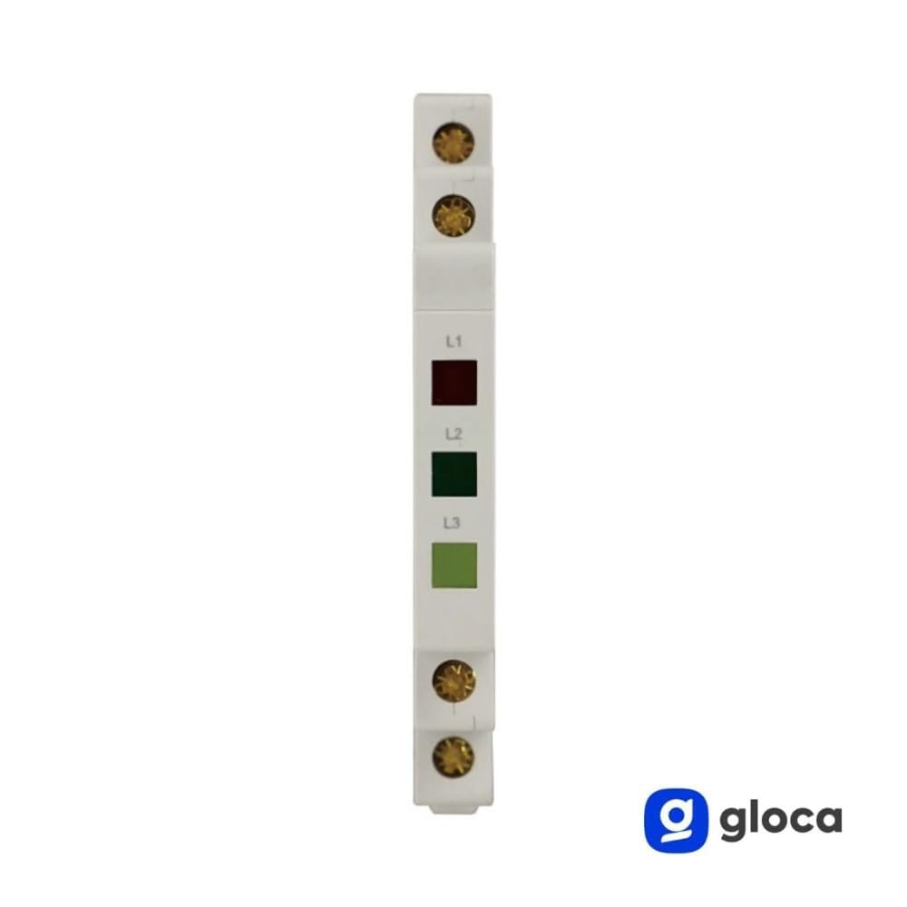 gloca Indicatore Luminoso Led Per Guida DIN Spia Di Segnalazione (3 Fasi)