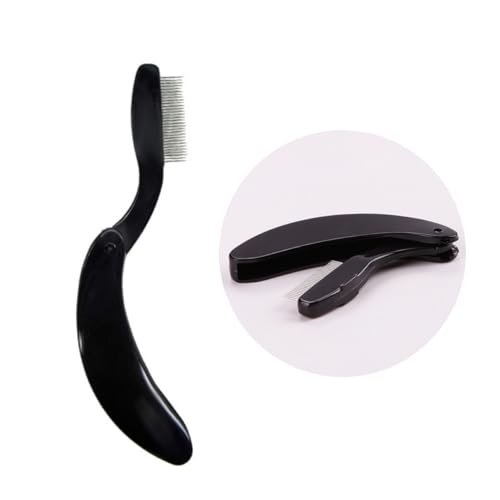 Didiseaon Eyebrow Spoolie Brush Set 4pcs Curved Eyebrow Comb Plastic Handle Folding Beauty Tool