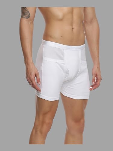 Image of RAMRAJ COTTON Men Cotton Trunks - Multicolor| Outer Elastic Waistband With Double Side Pockets