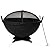 Ash & Ember 32in Hemisphere Fire Pit with Screen and Poker, Cast Iron High-Temperature Black Paint Fire Bowl, Wood Burning Backyard Fireplace, Portable Outdoor Firepit