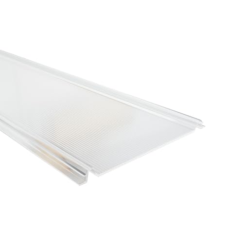 KASTLITE OEM Hillrom Hospital Bed Light Lens | Linear Prismatic Replacement Cover for Hill-Rom Health Care Bed Light #4113 Fixture | 36 Inch Fluorescent Over-Bed Lighting Diffuser | 4.25"x36", 1-Pack