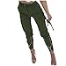 PMDKLSPQ Tumblr Pantalon pour femme Riped Color Pantalon à taille haute Pantalon long Splized Femme Casual Matching Harem Pantalon Femme Batik, vert, XL