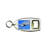 Druckfläche: 40,25 x 32 Delta Photography Schlüsselanhänger mit Flaschenöffner und Schlüsselanhänger, Motiv Passenger Jet Flugzeug