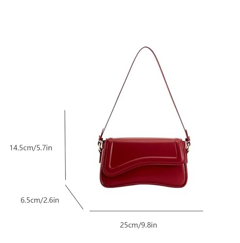 Image of Shoulder Bag for women Y2K Crossbody Vegan Leather Purse Straps Retro Clutch Hobo Hadbags with 2 Removable