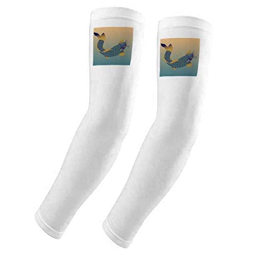 Housse de protection solaire poisson bleu DIYthinker en tissu haut de gamme