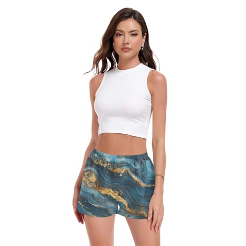 Short de pyjama femme taille mi-haute avec étiquette à la taille