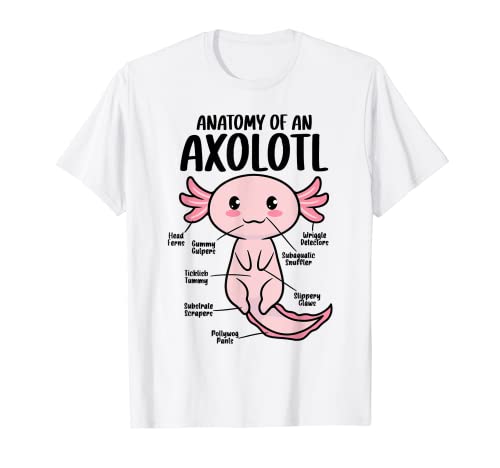 Anatomy Of An Axolotl Shirt Funny Biology Diagram Science T-Shirt