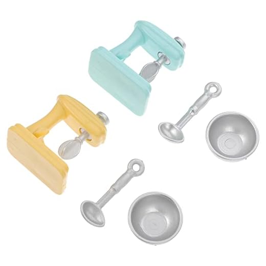 Tomaibaby 2 Uppsättningar Miniatyrblandare Leksak Dollhus Ägg Beater Miniatyr Simulering Köksredskap Modell Leksaker DIY Kök Tillbehör